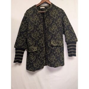 TENSIONE IN SHORT JACKET MADE IN ITALY MEDIUM Prato‎ 97 Brocade Sweatshirt Cuff